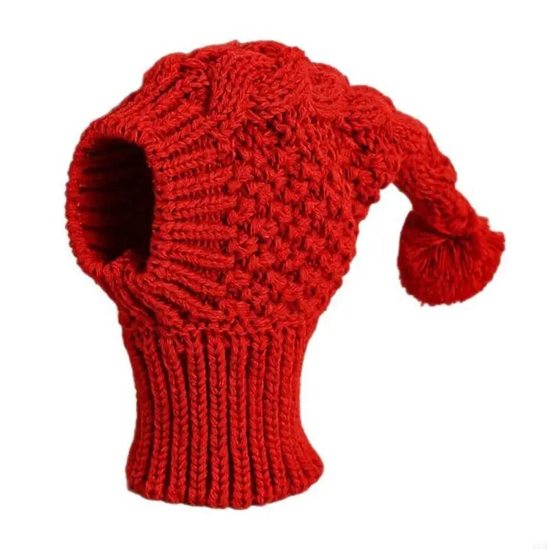 Pair of Fashion Dog Knitted Cap With Comfortable Wear Stretchy Pullover Hat For Whippets Italian Greyhounds Indoor Outdoor Use B03E