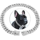 Dog & Cat Diamond Cuban Collar Metal Chain with Secure Buckle Pet Jewelry  | FREE SIPPING