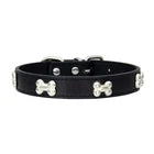 adjustable PU leather cat collar metal buckle stylish durable UK Happy Furry