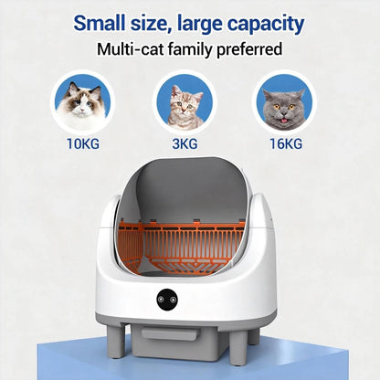 Automatic Self-Cleaning Large Cat Litter Box with APP Control for Multiple Cats