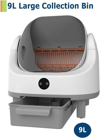 Automatic Self-Cleaning Large Cat Litter Box with APP Control for Multiple Cats