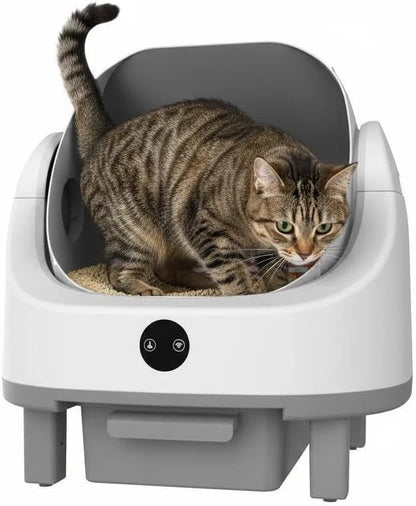 Automatic Self-Cleaning Large Cat Litter Box with APP Control for Multiple Cats