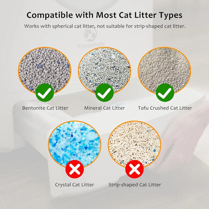Self-Cleaning Litter Box Open-Top Automatic Cat Litter Box Easy Maintenance