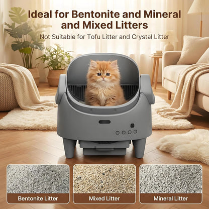 🔥Self Cleaning Cat Litter Tray Open Automatic Litter Box Safety Odor Control