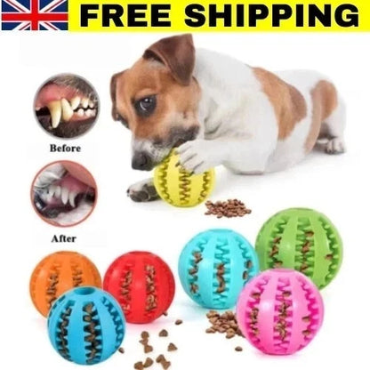 Dog Toy Ball, Nontoxic Bite Resistant Toy Ball for Pet Dogs Puppy Cat, Dog Pet Food Treat Feeder Chew Tooth Cleaning Ball   | FREE SHIPPING