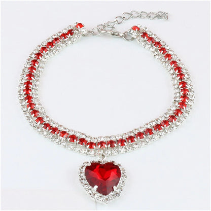 Pet Puppy Dog Kitten Crystal Necklace Collar Jewelry Diamond Chain Pendant HOT   | FREE SIPPING