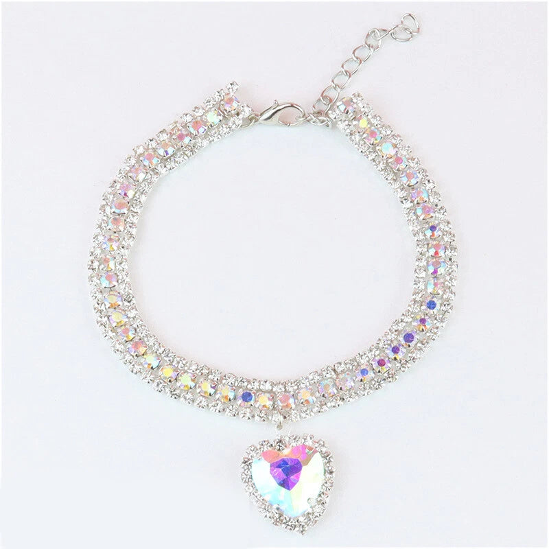 Pet Puppy Dog Kitten Crystal Necklace Collar Jewelry Diamond Chain Pendant HOT   | FREE SIPPING